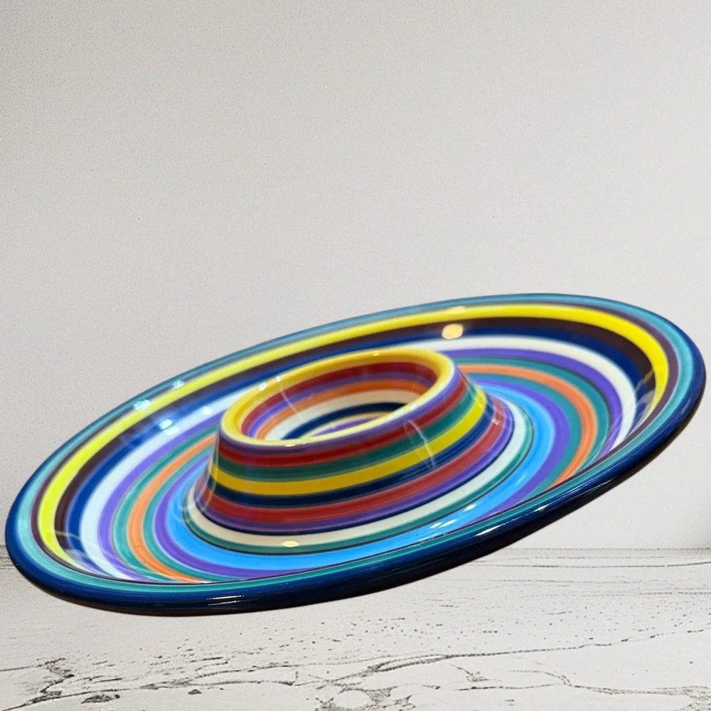 Havana by Tabletops Unlimited Chip and‎ Dip Serving Tray Multicolor 13
